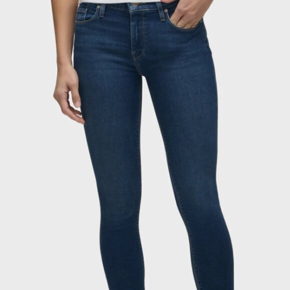 Hudson Jeans Nico super skinny mid rise Dark Wash Skinny Jeans $195 value - Picture 1 of 8